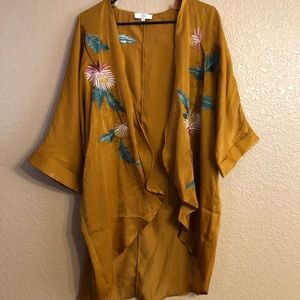 Embroidered Kimono Overlay